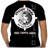 Camiseta - Muay Thai - Posição de Combate Símbolo Costas Preta