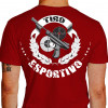  Camiseta - Tiro Esportivo - Dois Alvos Arma de Pressão Costas Vermelha