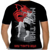 Camiseta - Muay Thai - Lutador Espiríto e Força de Dragão Costas Preto