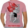 Camiseta - Muay Thai - Lutador Espiríto e Força de Dragão Costas Rosa