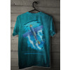 Camiseta - Acrobacia Aérea - Manobra Avião Macte Animo Generose Puer Sic Itur Ad Astra Costas Cabide Azul