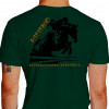 Camiseta - Hipismo - Equitação Cavaleiro Frase Ultrapassando Barreiras Costas Verde