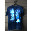Camiseta - Slackline - Foto Real Praticando Slack Paisagem Céu e Nuvem Frase Life Style Beach Culture Costas Azul Cabide