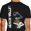 Camiseta - Vôlei de Praia - Jogador Sacando Beach Volley - preta