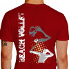 Camiseta - Vôlei de Praia - Jogador Sacando Beach Volley - vermelha