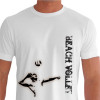 Camiseta - Vôlei de Praia - Jogador Sacando Beach Volley - branca