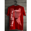 Camiseta - Balonismo -Balão de Ar Quente Tripulado Céu Azul Costas Vermelha