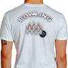 Camiseta - Boliche - Bowling Vários Pinos e Bola Costas Branca