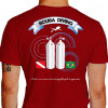 Camiseta - Mergulho - Dois Cilindros Bandeira Brasil e de Mergulho A Arte é um Resumo da Natureza Feita pela Imaginação Costas Vermelha