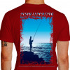 Camiseta - Pesca Esportiva - Pescaria Pedras Mar Se as Pessoas se Concentrassem nas Coisas Realmente Importantes da Vida Haveria uma Escassez de Varas de Pescar - vermelha
