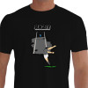 camiseta chuteira rugby - preta