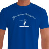  Camiseta - Ginástica Olímpica - Movimento Ginasta Trave Frente Azul