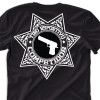 Camiseta - Tiro Esportivo - Ilustração Competidor Mira Arma Glock Costas Preta