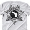 Camiseta - Tiro Esportivo - Ilustração Competidor Mira Arma Glock Costas Branca