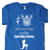 Camiseta - Muay Thai - Proteção Garuda Salto no Vácuo com Joelhada Frente Azul