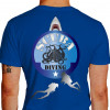 Camiseta - Mergulho - Mergulhador Síndrome de Polvo Scuba Diving Tubarão Costas Azul