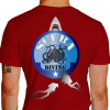 Camiseta - Mergulho - Mergulhador Síndrome de Polvo Scuba Diving Tubarão Costas Vermelha
