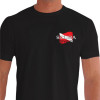 Camiseta - Mergulho - Nadadeiras Escotilha Mergulhador Safo Scuba Diving Frente