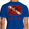 Camiseta - Mergulho - Deep Down Bandeira Mergulhador Submerso Diver Down Efeito Perigo Costas Azul