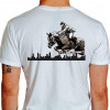 Camiseta - Hipismo - Equestre Salto Conceito Disciplina Costas Branca