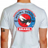 Camiseta - Mergulho - Somos nós que Somos do Mar Scuba Diving Shark Flag Costas Branca