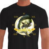 Camiseta - Pesca Esportiva - Peixe Perfeito de Águas Oceânicas Dourado do Mar Pontos Cardeais  - preta