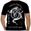 Camiseta - Muay Thai - Dragon Joelhada Longa Arma Ofensiva Símbolo Costas Preta