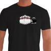 Camiseta - Boliche - Imagem Foto Ilustração Realista Bola Pintada Fogo Frente