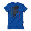 Camiseta - Karatê - Shotokan Kanji Tigre Estilizado Costas Azul