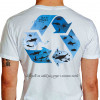 Camiseta - Mergulho - Reciclagem Mergulhe com Cuidado para Proteger o Ecossistema Marinho Costas Branca