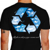 Camiseta - Mergulho - Reciclagem Mergulhe com Cuidado para Proteger o Ecossistema Marinho Costas Preta