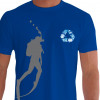 Camiseta - Mergulho - Reciclagem Mergulhe com Cuidado para Proteger o Ecossistema Marinho Frente