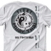 Camiseta - Muay Thai - Dragão Yin Yang Escrita Tailândesa Costas Branca