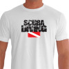 Camiseta - Mergulho - Espécies de Tubarão Bandeira Mergulhador Submerso Diver Down Scuba Diving Lisa Frente