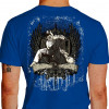 Camiseta - Jiu-Jitsu - Casca Grossa Guardeiro Finalizando Lisa Costas Azul