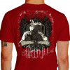 Camiseta - Jiu-Jitsu - Casca Grossa Guardeiro Finalizando Lisa Costa Vermelha