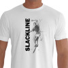 Camiseta - Slackline - Praticante Corda Bamba Árvore Treino ao ar Livre Branca