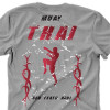 Camiseta - Muay Thai - Fight Lutador Tribal Costas Cinza