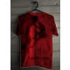 Camiseta - Escalada - Malha Efeito Montanha Rochosa Atleta Escalando Costas Vermelha