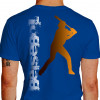 Camiseta - Beisebol - Rebatedor Posição de Tacada Costas Azul