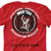 Camiseta - Muay Thai - Lutar Sempre Ganhar Talvez Desistir Nunca Costas Vermelha