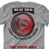 Camiseta - Muay Thai - Força pra Lutar Fé para Vencer Costas Cinza
