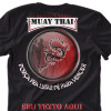 Camiseta - Muay Thai - Força pra Lutar Fé para Vencer Costas Preta