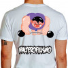 Camiseta - Halterofilismo - Atleta Halterofilista Monstro Barra com Peso Costas Branca