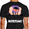Camiseta - Halterofilismo - Atleta Halterofilista Monstro Barra com Peso Costas Preta