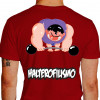Camiseta - Halterofilismo - Atleta Halterofilista Monstro Barra com Peso Costas Vermelha