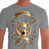 Camiseta - Hipismo - Adestramento Competição Equestre Gold Wings Champions Club Frente Cinza
