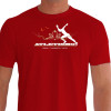 Camiseta - Corrida - Estampa Atletismo Corredor Explosão Músculos Corrida Lançamentos e Saltos Frente Vermelha