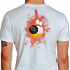 Camiseta - Boliche - Efeito Arte e Pintura Bola e Pino Costas Branca