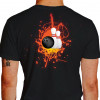Camiseta - Boliche - Efeito Arte e Pintura Bola e Pino Costas Preta